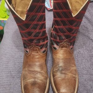 HP Men's Western Boots with Red Accents